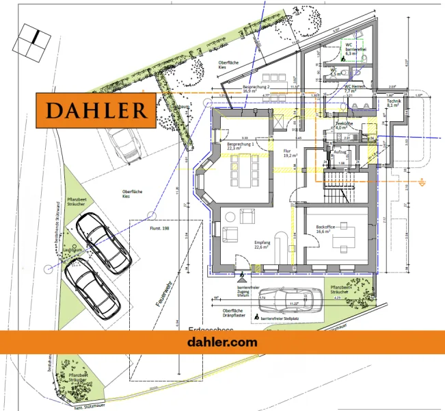 Grundriss - Büro/Praxis kaufen in Lindau (Bodensee) - Hochwertige, barrierefreie Büro-/Praxisräume mit Wintergarten in der „Blauen Villa“ (Erstbezug)