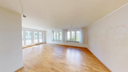 Offener Wohn- und Essbereich - Wohnung kaufen in München - Hochwertige 3-Zimmer-Wohnung  mit Tiefgaragenstellplatzin zentraler Lage von Obergiesing