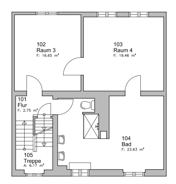 Grundriss Obergeschoss