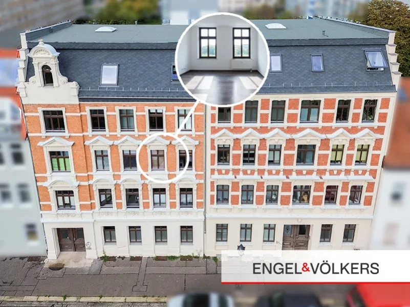 Hausansicht - Wohnung mieten in Magdeburg - Wunderschöne 4-Raumwohnung mit Balkon und Einbauküche