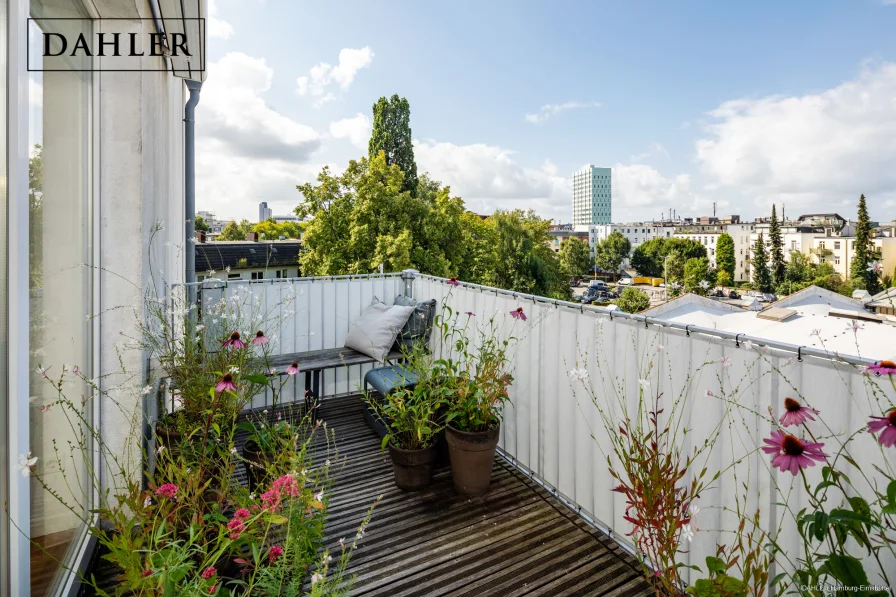 Blick vom Balkon