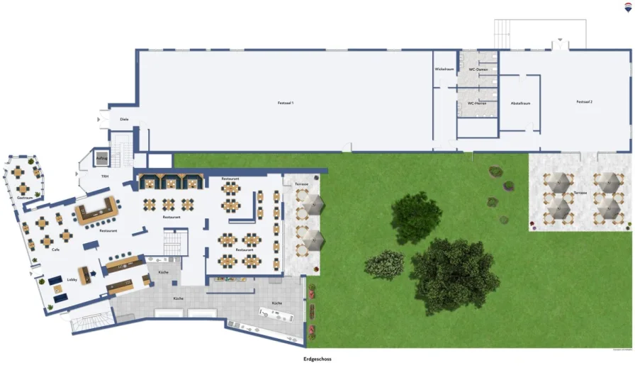 Etabliertes Hotel und Gaststättengewerbe in Bexbach Erdgeschoss Plan 