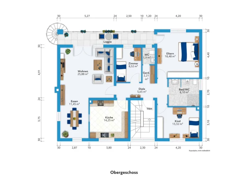 Einzugsbereites Ein-Zwei Familienhaus in Überherrn - Plan OG