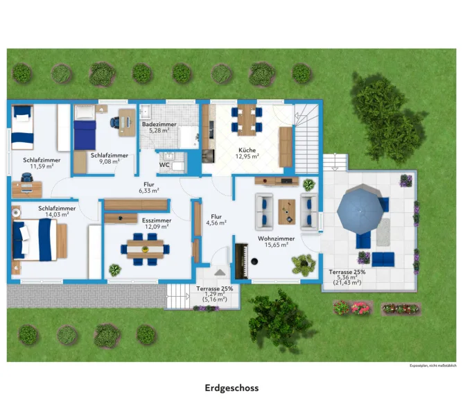 Renovierter Bungalow in Creutzwald - Plan EG