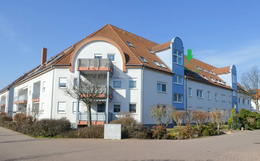 Außenansicht - Wohnung kaufen in Ludwigshafen - Ruhiges Wohnen in der Nähe vom Maudacher-Bruch mit Tiefgaragenstellplatz und Loggia