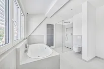 Geräumiges Master-Badezimmer mit Dusche