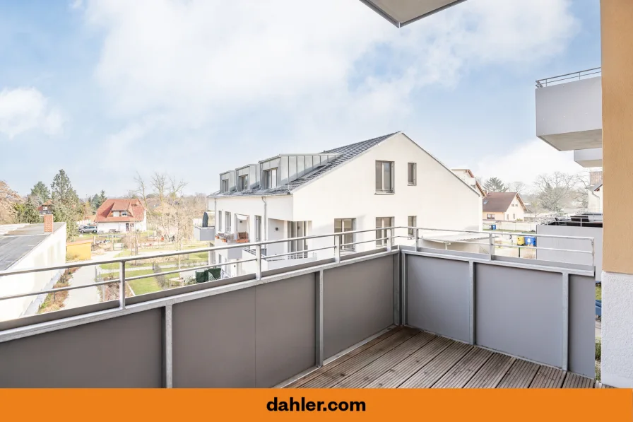 Aussicht vom Balkon - Wohnung kaufen in Berlin / Altglienicke - Energieeffizientes Wohnen im Neubau
