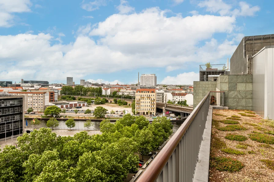 Ausblick von der Gemeinschaftsdachterrasse