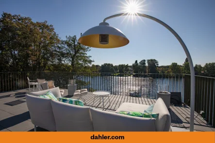 Dachterrasse - Wohnung kaufen in Berlin / Köpenick - Einzigartiges Penthouse an der Spree mit Bootsanliegeplatz