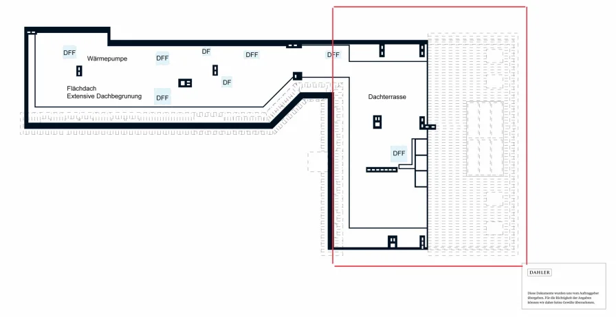 Grundriss Aufdachterrasse