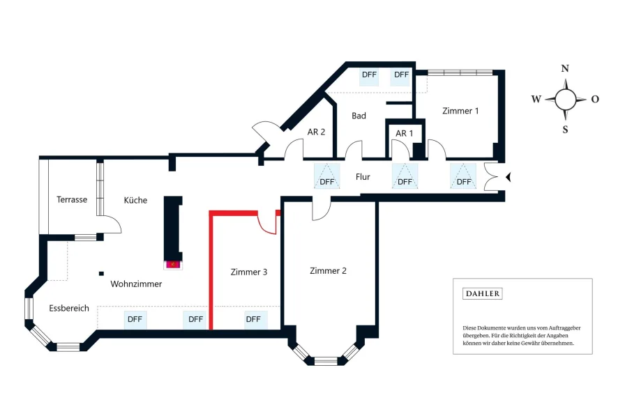 Grundriss-Variante 2 mit vier Zimmer