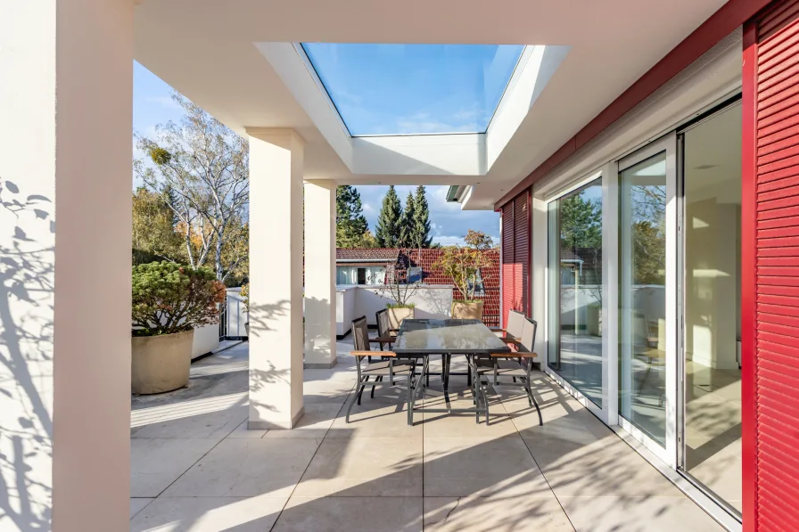 Dachterrasse mit West-Ausrichtung