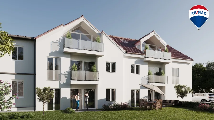 Westansicht - Wohnung kaufen in Ruppertsberg - Exklusiver Neubau: Barrierefreie EG-2ZKB Wohnung, mit Garten und Stellplatz