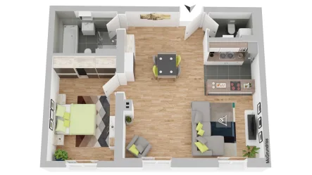 Grundriss - Wohnung mieten in Bad Reichenhall - Königlich Wohnen in Bad Reichenhall