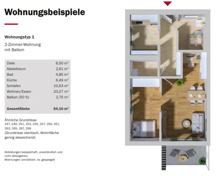 Wohnungstyp 1 Haus E