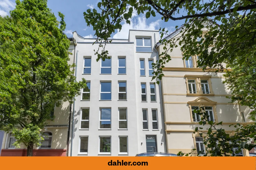 Ansicht_Neubau - Wohnung mieten in Offenbach am Main - Tolle Familienwohnung mit Balkon im Neubau und Stilaltbau