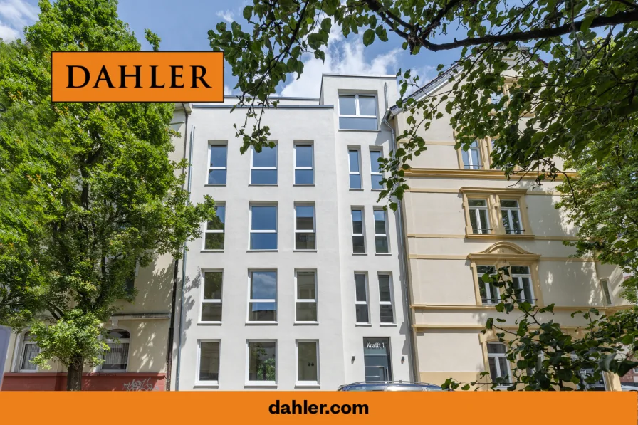 Ansicht_Neubau - Wohnung mieten in Offenbach am Main - Tolle Familienwohnung mit Balkon im Neubau und Stilaltbau