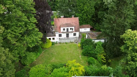 Vogelperspektive - Grundstück kaufen in Kronberg im Taunus - Toplage von Kronberg - Parkähnliches Grundstück mit großem Baufenster