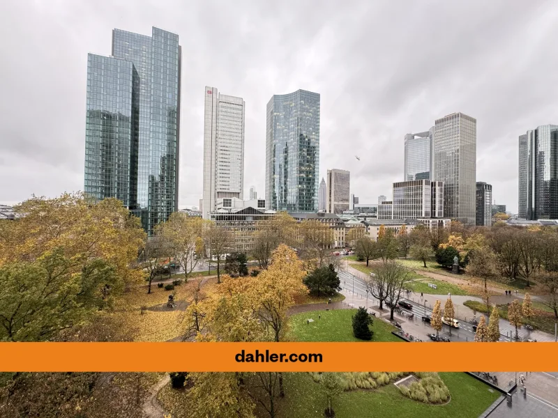 Skyline-Blick - Wohnung mieten in Frankfurt am Main - TaunusTurm Living - Top moderne Wohnung mit spektakulärem Blick