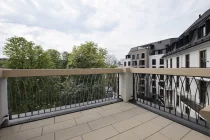 Balkon mit Blick ins Grüne