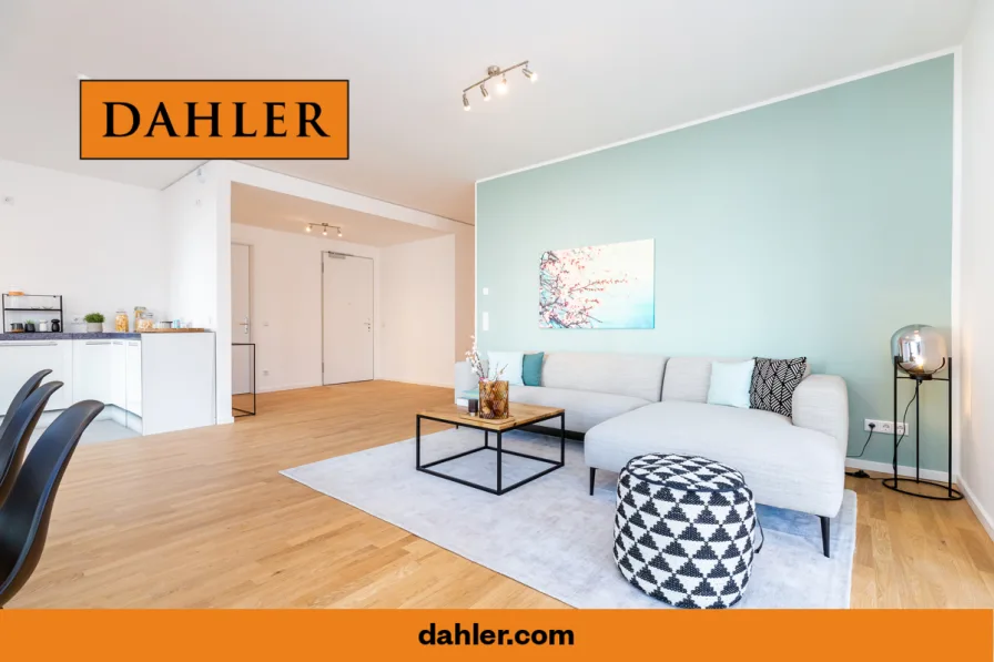 Wohnzimmer Musterwohnung - Wohnung mieten in Karben - Moderne Zwei-Zimmer-Wohnung mit großem Balkon