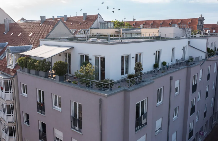 Außenansicht - Wohnung mieten in Augsburg - Exklusive Penthouse-Wohnung in Top-Lage - Augsburg Stadtmitte