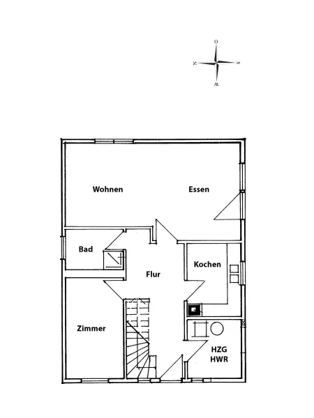 Grundriss EG von Haus 1a