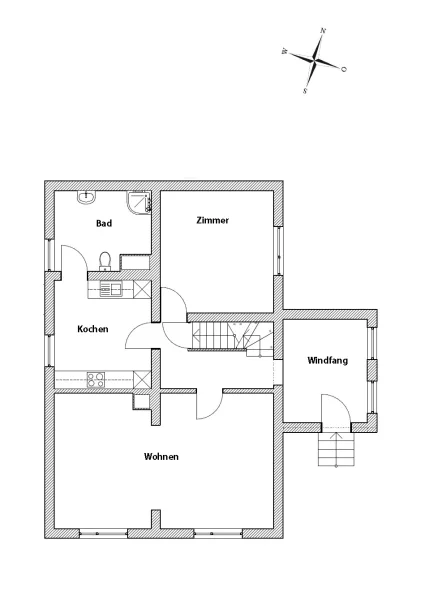 Grundriss EG von Haus 1