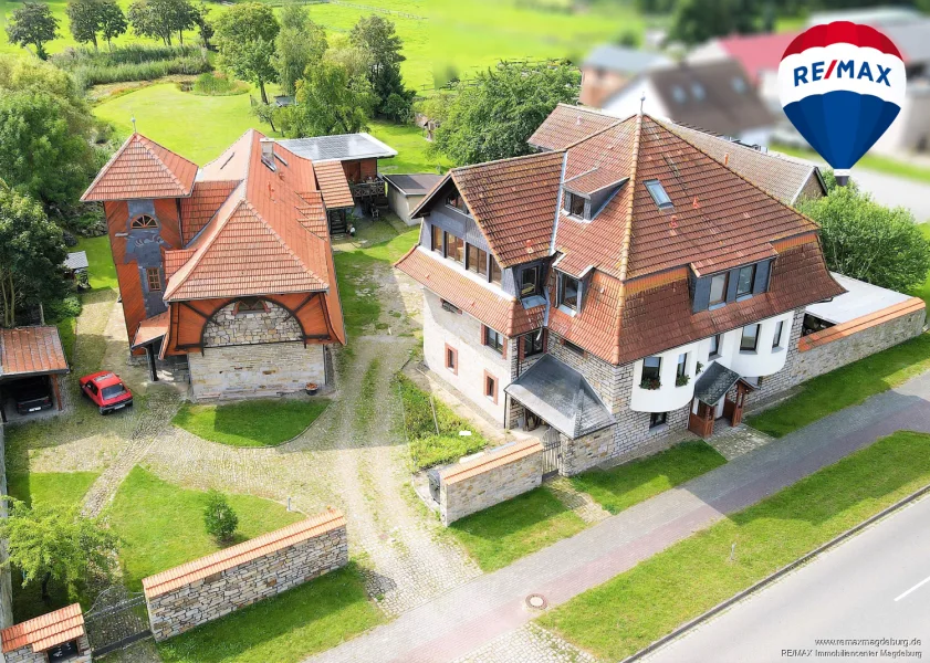Blick auf die Häuser - Haus kaufen in Oebisfelde / Breitenrode - Ökologisch architektonische Besonderheit als Investition für Ihre Zukunft