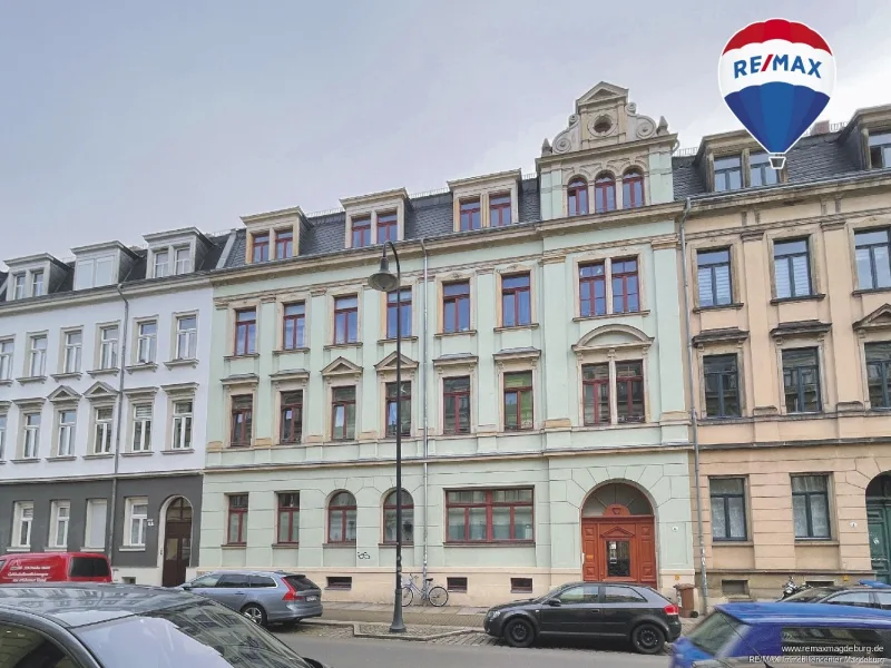Ansicht - Wohnung kaufen in Dresden / Pieschen Süd - Ideal fürs Kapital! 3-Zimmer-ETW mit Balkon - langfristig vermietet - Denkmalschutz-Immobilie