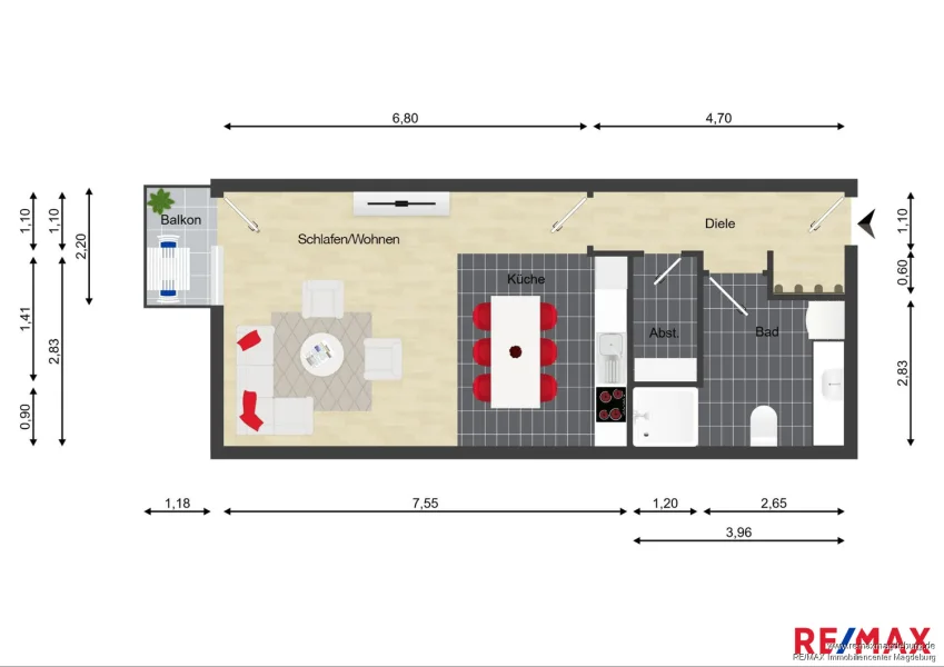 Grundriss WE10