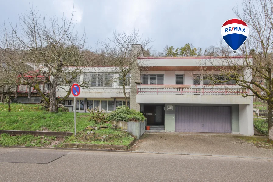 Außen - Haus kaufen in Waldshut-Tiengen - Zweifamilienhaus mit Gewerbeeinheit in Waldshut