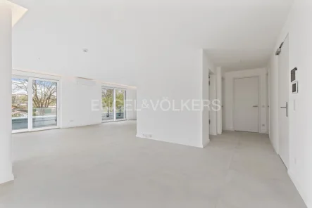 Wohnbereich - Wohnung kaufen in Hamburg - Neubau-Penthouse: Modern und lichtdurchflutet im Herzen von Hummelsbüttel