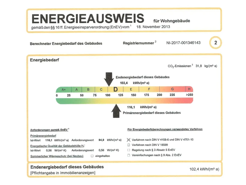 Energiebedarfsausweis