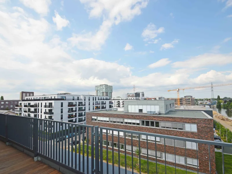 Blick über die Dächer der Harburger Hafencity