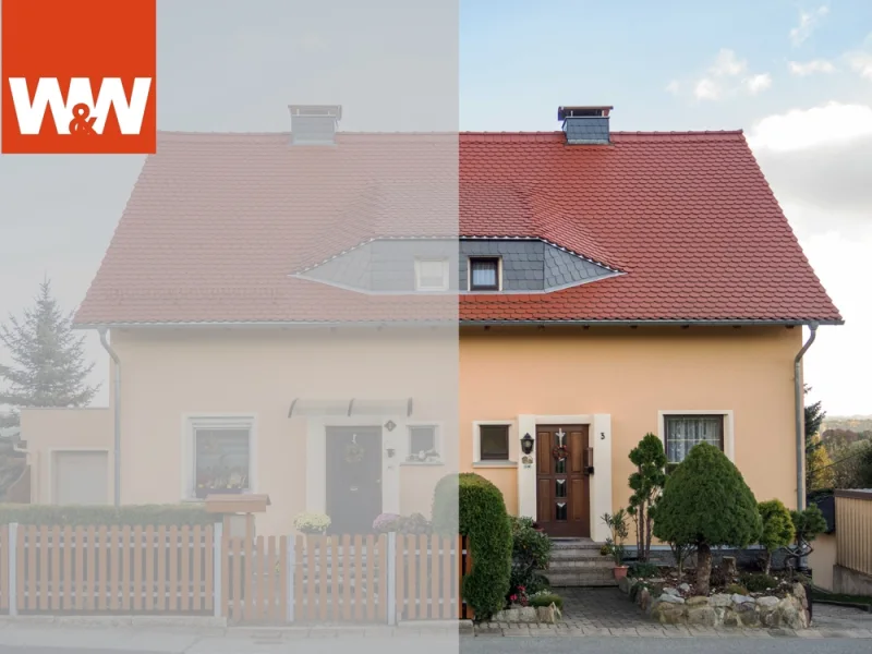 Ansicht - Haus kaufen in Großschweidnitz - +++ Kleine, schicke Doppelhaushälfte direkt zum Einziehen +++