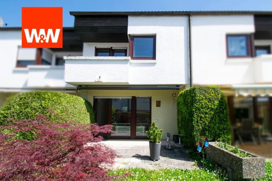 Ansicht_hinten - Haus kaufen in Schwieberdingen - *RESERVIERT* Sofort verfügbar: Gepflegtes Reihenmittelhaus mit Terrasse und Loggia