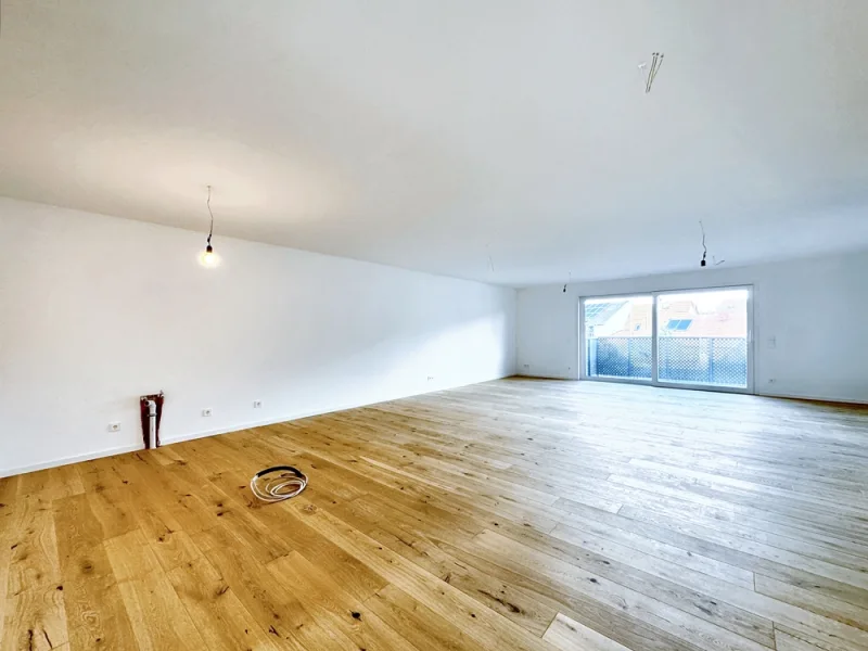 Küche & Wohnzimmer - Wohnung kaufen in Sankt Leon-Rot - Moderne, barrierefreie Neubau-Wohnung mit Balkon und Tiefgaragenstellplatz in St. Leon-Rot!