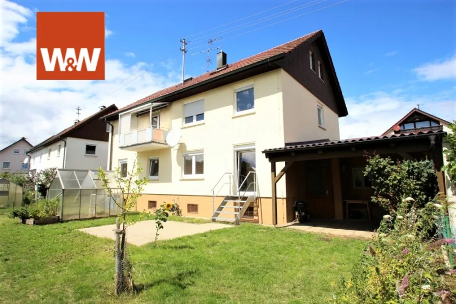 Außenbild - Haus kaufen in Alfdorf - Vielseitig nutzbares Zweifamilienhaus mit Garten und Garage in Alfdorf