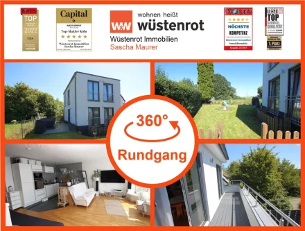 Startbild - Haus kaufen in Leverkusen - Mit 3D: Hochwertiges Ein-/ Zweifamilienhaus mit 2 Terrassen und Garten in Leverkusen-Steinbüchel!