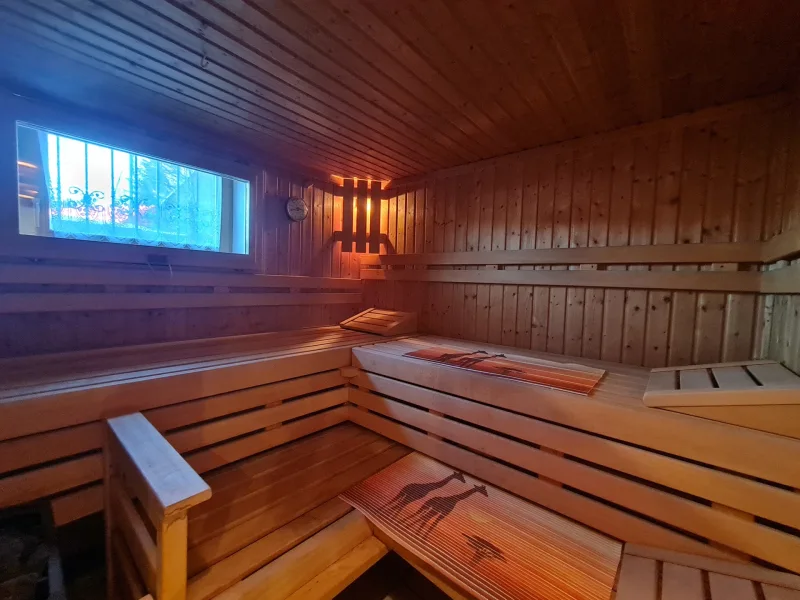 Blick in die Sauna