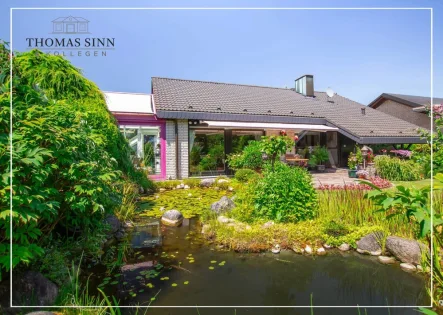 Titelbild mit Rahmen - Haus kaufen in Massenbachhausen - Wohlfühlhaus mit Wellnessoase und Bilderbuchgarten - ideal für 2-3 Personenhaushalt