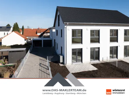 Start - Haus kaufen in Türkenfeld - Hochwertige Neubau-Doppelhaushälfte mit XL-Carport & Keller in bester Lage