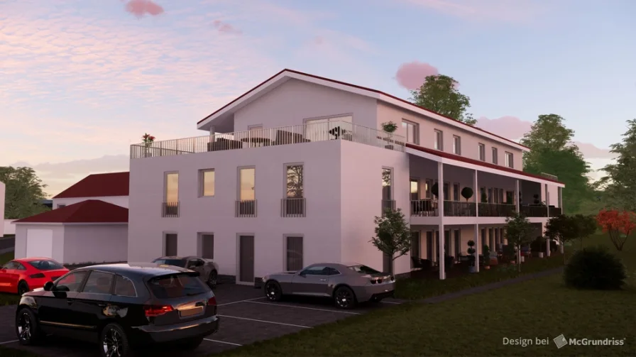 Außenansicht Gebäude - Wohnung kaufen in Neuried / Ichenheim - Traumhafte 4-Zimmer-Neubauwohnung!