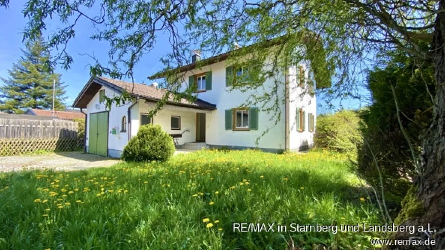 Süd-West Seite - Haus kaufen in Lechbruck am See - Charmantes Haus direkt am Lech