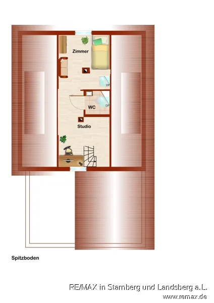 Grundriss Dachspitz Skizze