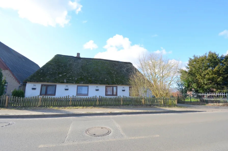 Außenansicht - Haus kaufen in Fedderingen - Historisches Reetdachhaus in Fedderingen  - Charmantes Landleben mit Potenzial