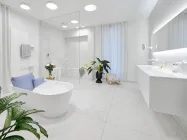 Exklusives Elternbad en Suite mit großer Dusche, Badewanne aus Mineralguss u