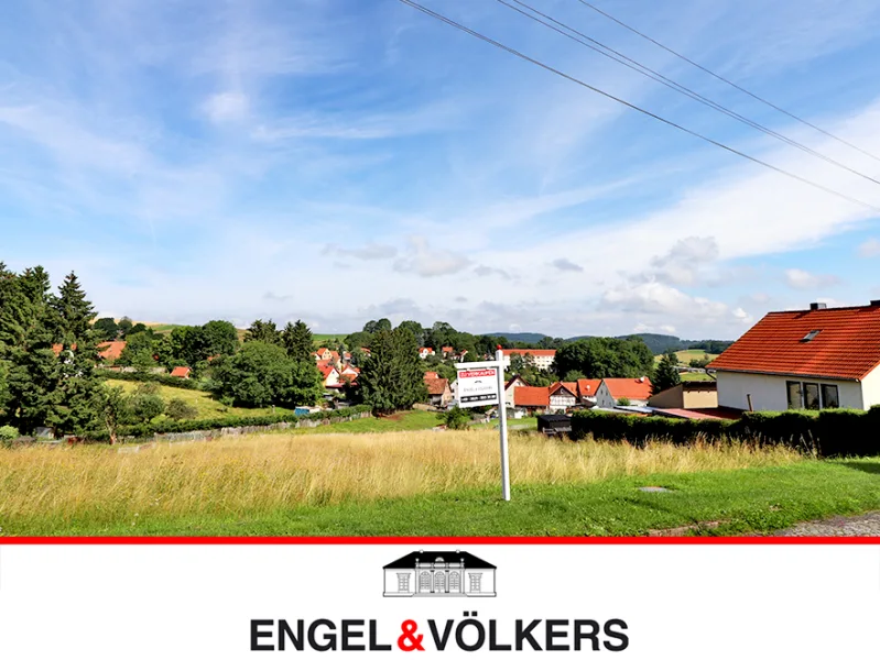 Südansicht des Grundstücks - Grundstück kaufen in Gerstungen - Baugrundstück in familienfreundlicher Lage nahe Eisenach