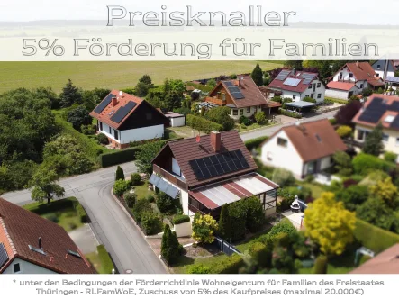  - Haus kaufen in Bienstädt - *Preisreduzierung* Freistehendes Einfamilienhaus nahe Erfurt – Einladendes Wohnparadies in idyllischer Umgebung